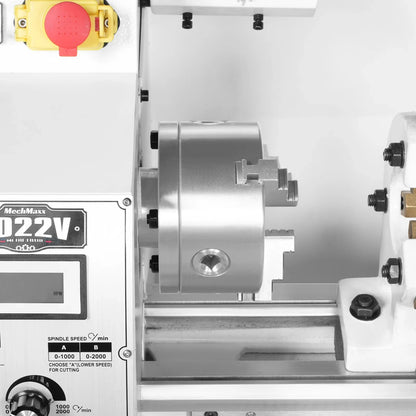 MechMaxx 1022VD Metal Lathe 10 x 22" Industrial Benchtop DRO Variable Speed 1.5HP Brushless Motor New