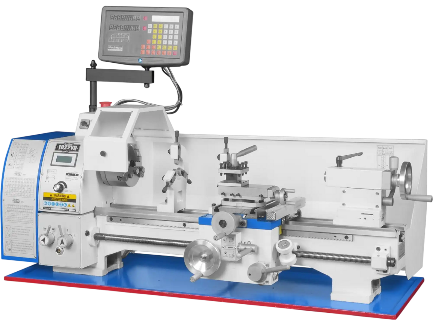 MechMaxx 1022VD Metal Lathe 10 x 22" Industrial Benchtop DRO Variable Speed 1.5HP Brushless Motor New