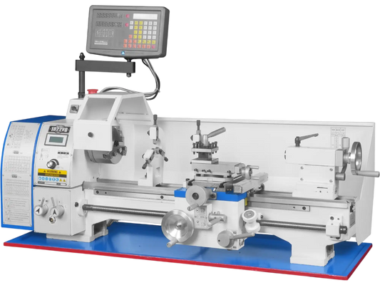 MechMaxx 1022VD Metal Lathe 10 x 22" Industrial Benchtop DRO Variable Speed 1.5HP Brushless Motor New