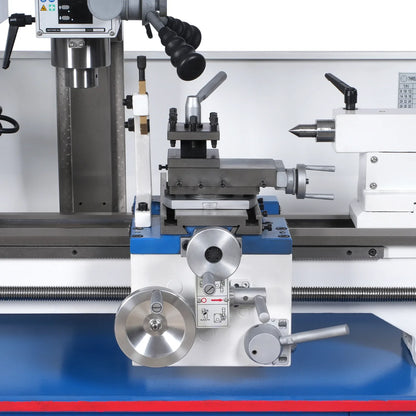 MechMaxx 1030VC Combination Lathe Milling Machine 1.5 HP 10" x 30" Variable Speed Benchtop Metalworking Drilling High Precision New
