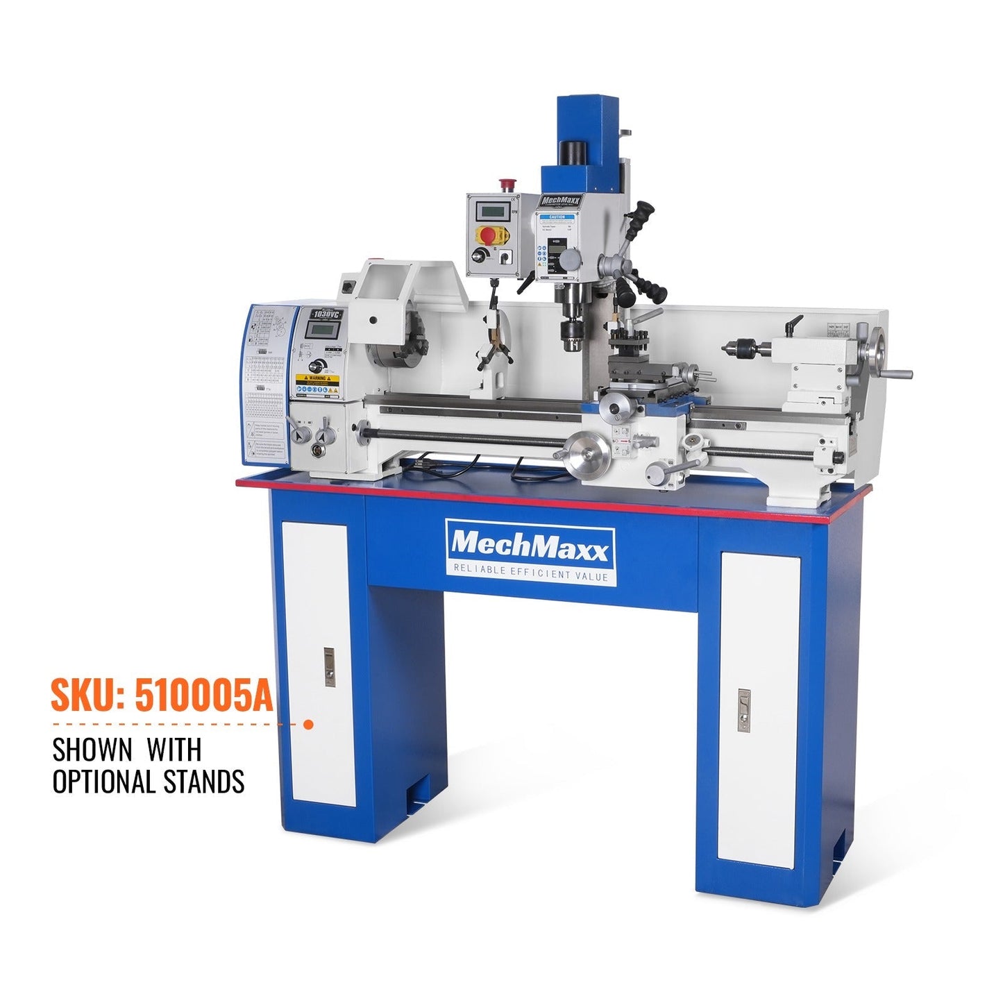 MechMaxx 1130VC Combination Lathe Milling Machine 2 HP 11" x 30" Brushless Variable Speed Benchtop Metalworking Lathe Drilling Machine New