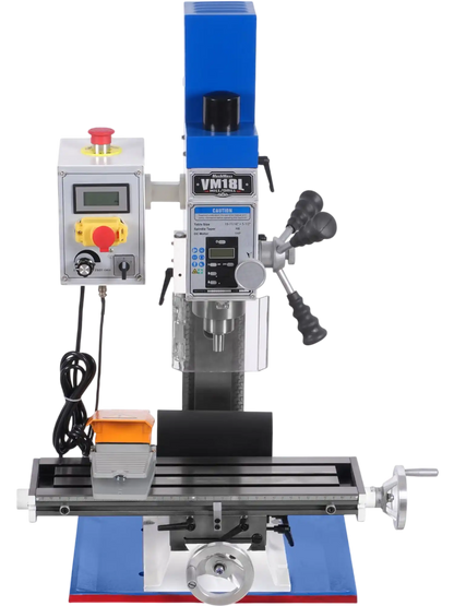 MechMaxx VM18L Mill Drill Machine 6x20" Benchtop Variable Speed R8 Spindle 1 HP 110V Brushless Motor New