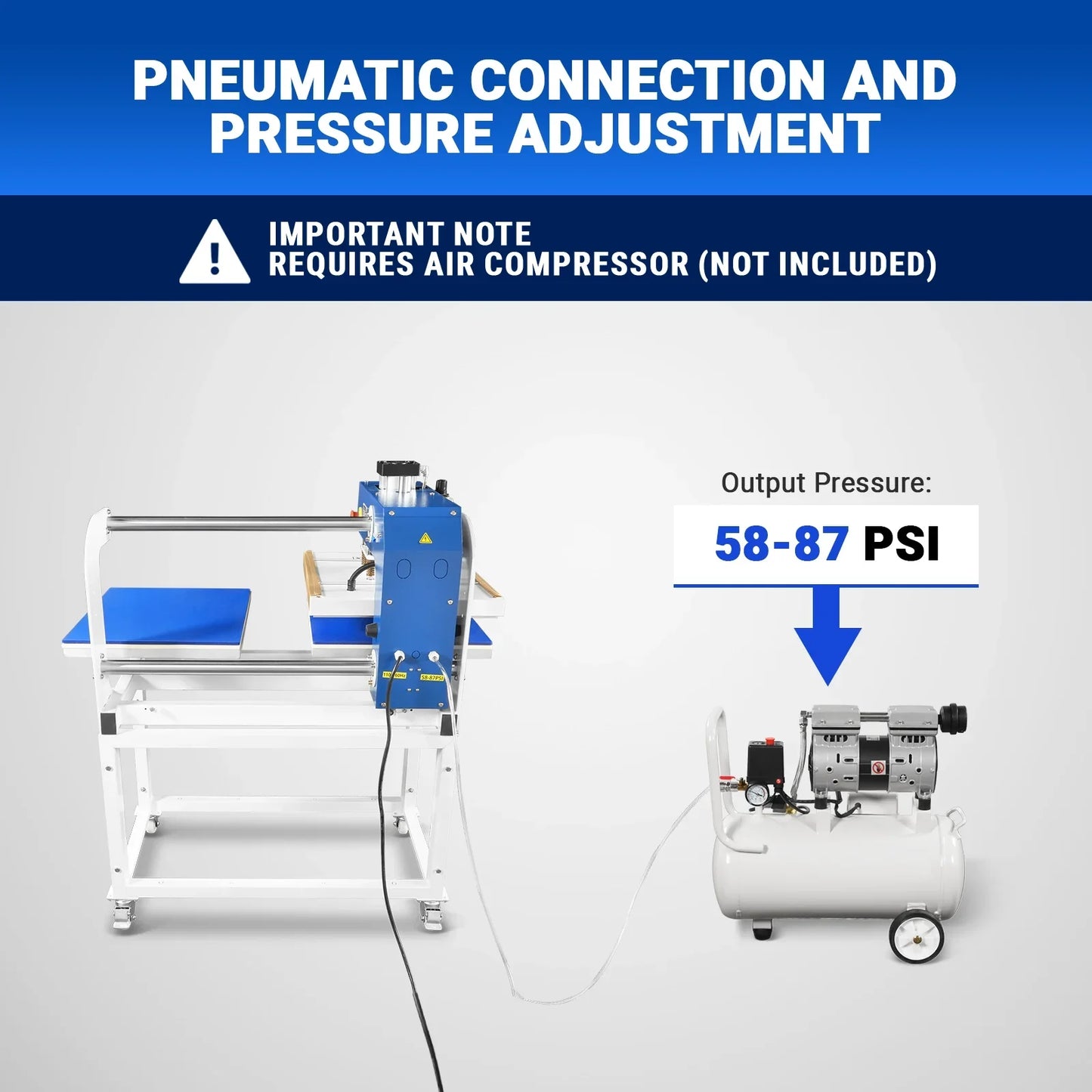 MechMaxx PUD2024 Heat Press 20x24" Commercial Pneumatic Dual Platen Auto Lift Sublimation Transfer Machine AIRTAC 110V 4HP New