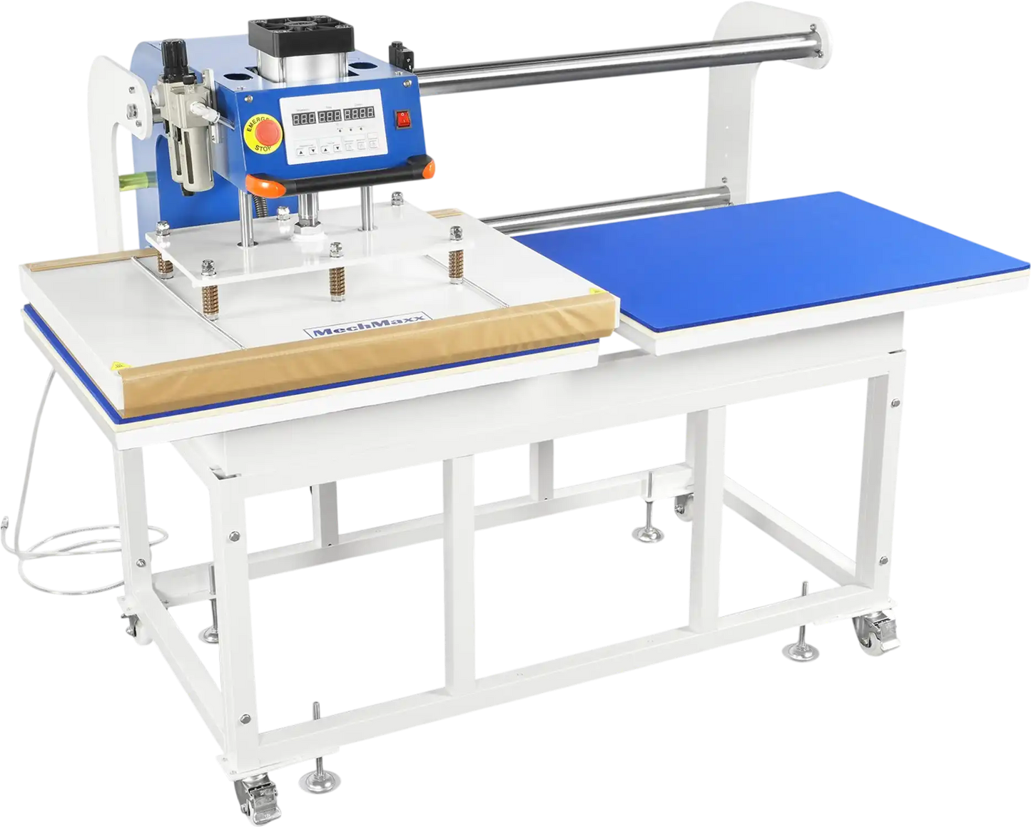 MechMaxx PUD2432 Heat Press 24x32" Industrial Pneumatic Dual Platen Auto Lift Digital Sublimation Transfer Machine 220V 8HP New