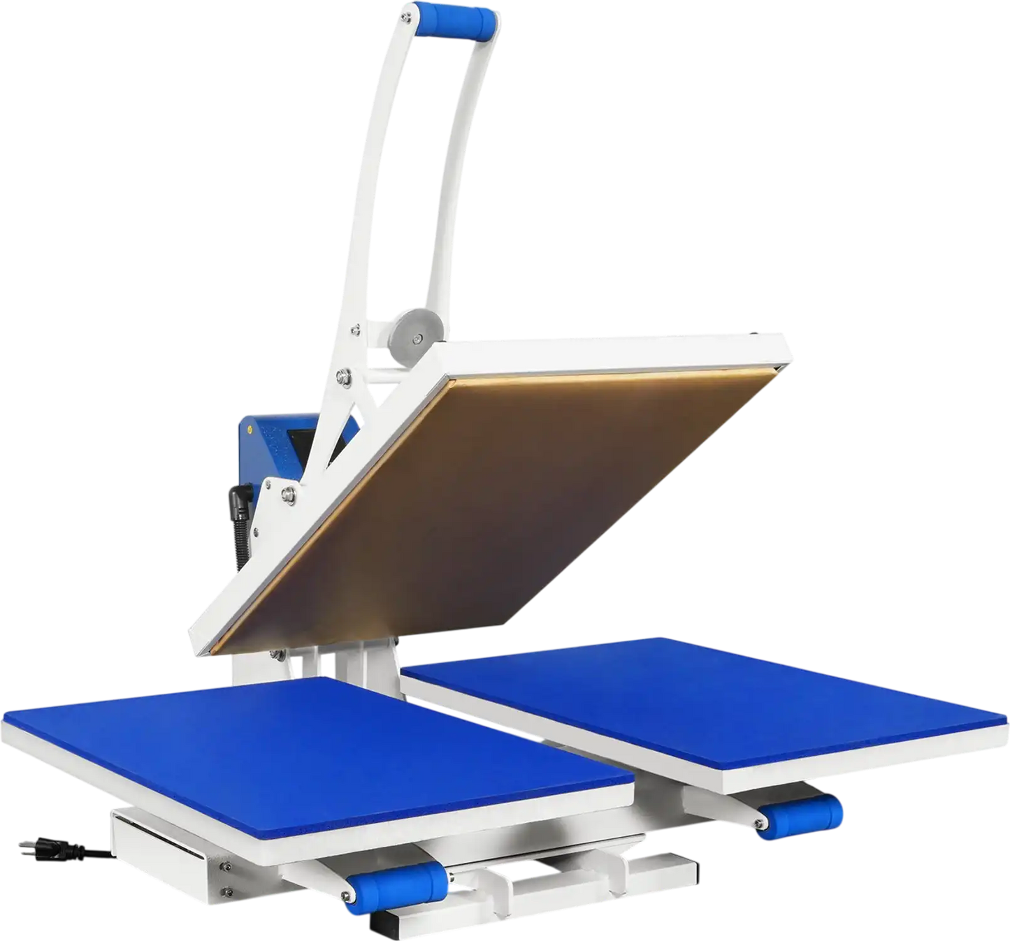 MechMaxx MD1624 Heat Press 16x24" Auto Open Dual Platen Semi-Automatic Magnetic Lift Digital LCD 110V 1.87HP 1400W New