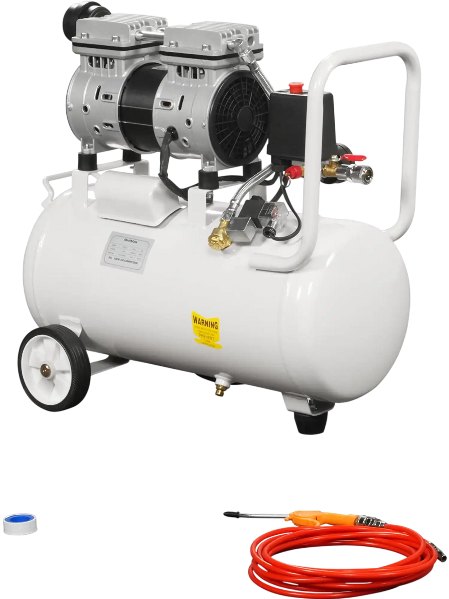 MechMaxx PC-30 Air Compressor 8 Gallon 600W 110V Oil-Free Quiet Electric Air Pump 0.7MPa 40L/min New