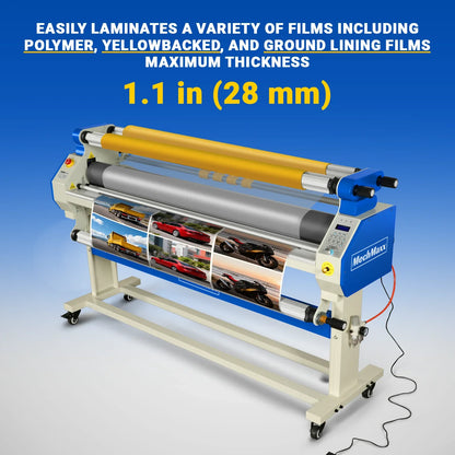 MechMaxx 120 Laminator 65" Wide Format Full-Auto Cold & Heat Assisted Pneumatic Machine 4 Trimmers Infrared Heating Digital Control New