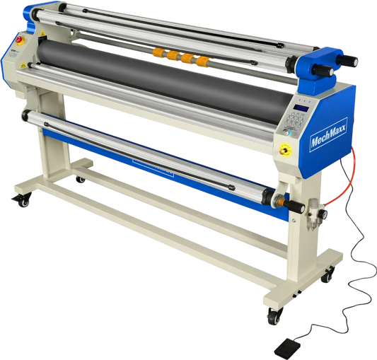 MechMaxx 120 Laminator 65" Wide Format Full-Auto Cold & Heat Assisted Pneumatic Machine 4 Trimmers Infrared Heating Digital Control New