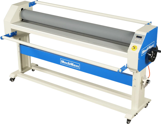 MechMaxx 1600-C2 Laminator 63" Wide Format Pneumatic Manual Cold Laminating Machine Portable Stand Included New