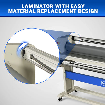 MechMaxx 1600-C3Pro Laminator 63" Wide Format Pneumatic Manual Cold Laminating Machine Portable Stand New