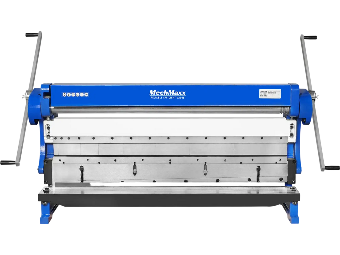 MechMaxx MMCB5216 3"-1 Sheet Metal Machine 52" Heavy Duty Pan and Box Brake Slip Roll Shear Bending Machine 16 Gauge Mild Steel Adjustable Fingers New