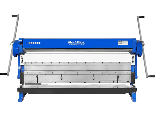 MechMaxx MMCB5216 3"-1 Sheet Metal Machine 52" Heavy Duty Pan and Box Brake Slip Roll Shear Bending Machine 16 Gauge Mild Steel Adjustable Fingers New
