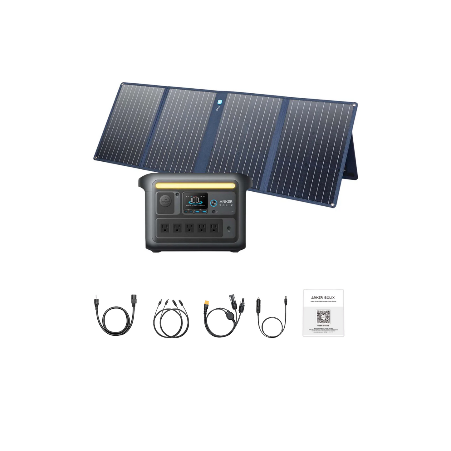 Anker SOLIX C800X Portable Power Station + 100W Solar Panel Inclusions 