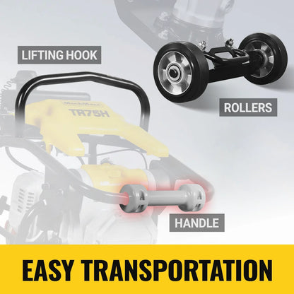MechMaxx TR75H Tamping Rammer Honda GXR120 3150 lbs Impact Force Wheel Kit Jumping Jack Tamper Compactor New