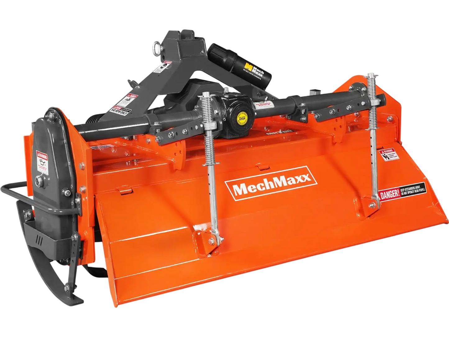 MechMaxx MRT60 Rotary Tiller 60" 3 Point Hitch Cat. 1 & 2 Gear Drive PTO Shaft Included Slip Clutch 30-60 HP New