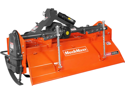 MechMaxx MRT60 Rotary Tiller 60" 3 Point Hitch Cat. 1 & 2 Gear Drive PTO Shaft Included Slip Clutch 30-60 HP New