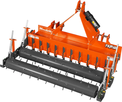 MechMaxx TSP60D Soil Pulverizer 60" Heavy Duty Double Spiked Roller 21 Shanks Category 1 and 2 3 Point Hitch Tractor Attachment New