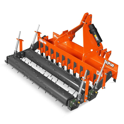MechMaxx TSP60D Soil Pulverizer 60" Heavy Duty Double Spiked Roller 21 Shanks Category 1 and 2 3 Point Hitch Tractor Attachment New