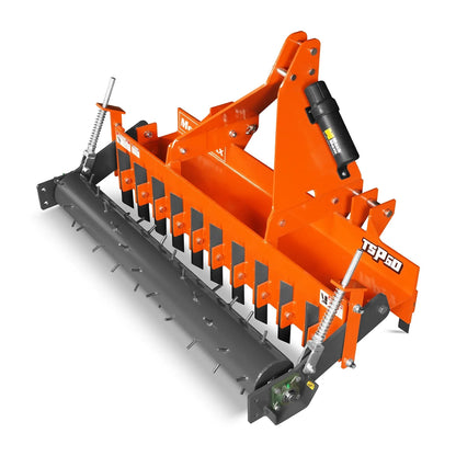 MechMaxx TSP60 Soil Pulverizer 60" Heavy Duty Single Spiked Roller 21 Shanks Category 1 2 3 Point Hitch Tractor Attachment New