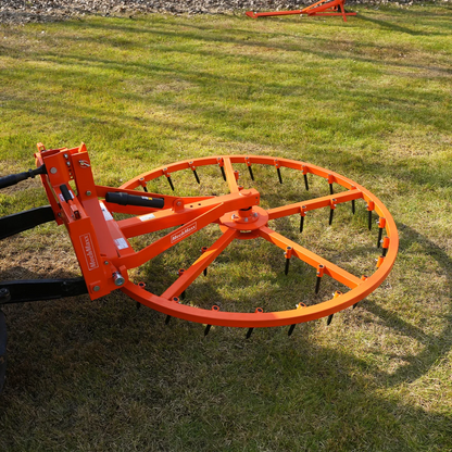MechMaxx AHG72 Harrow Groomer 72" Arena Spin with 35 Tines Cat 1 3 Point Hitch Grooming Attachment New