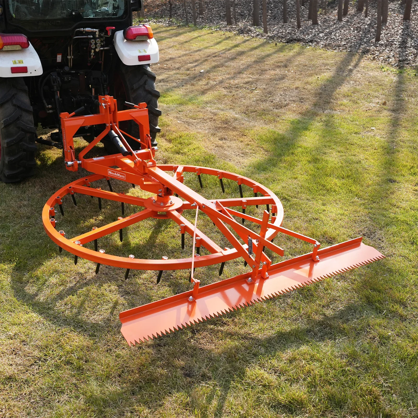 MechMaxx AHG72R Harrow Groomer 72" Arena Spin Harrow Groomer 35 Tines Rake Cat.1 3 Point Hitch Grooming Attachment New