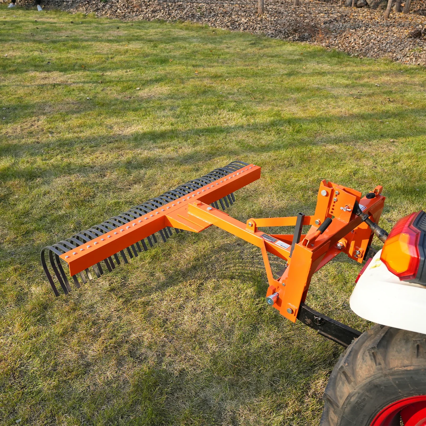 MechMaxx LR72 Landscape Rake 72" 36 Tines 3 Point Hitch Tractor Attachment New