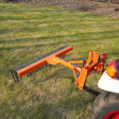 MechMaxx LR72 Landscape Rake 72" 36 Tines 3 Point Hitch Tractor Attachment New