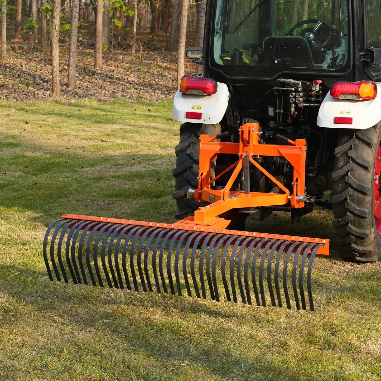 MechMaxx LR72 Landscape Rake 72" 36 Tines 3 Point Hitch Tractor Attachment New