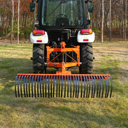 MechMaxx LR72 Landscape Rake 72" 36 Tines 3 Point Hitch Tractor Attachment New