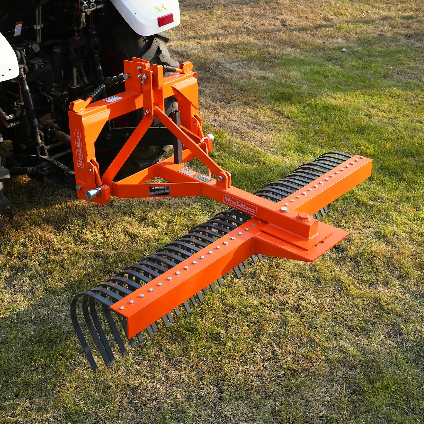 MechMaxx LR72 Landscape Rake 72" 36 Tines 3 Point Hitch Tractor Attachment New