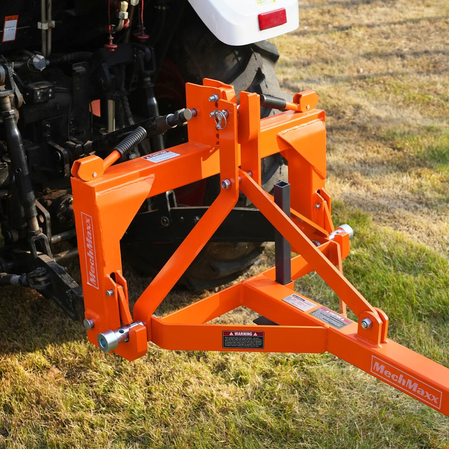 MechMaxx LR72W Landscape Rake 72" Bolt-On Wheels 36 Tines 3 Point Hitch Tractor Attachment New