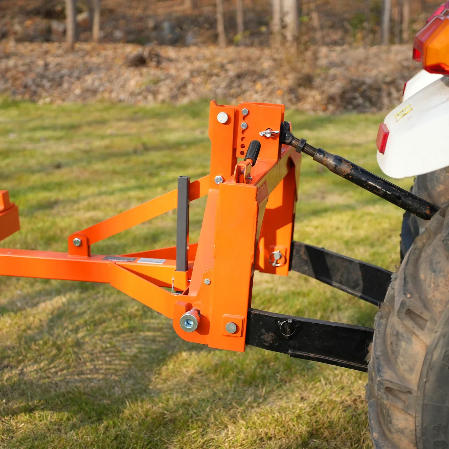 MechMaxx LR84W Landscape Rake 84" Bolt-On Wheels 42 Tines 3 Point Hitch Tractor Attachment New