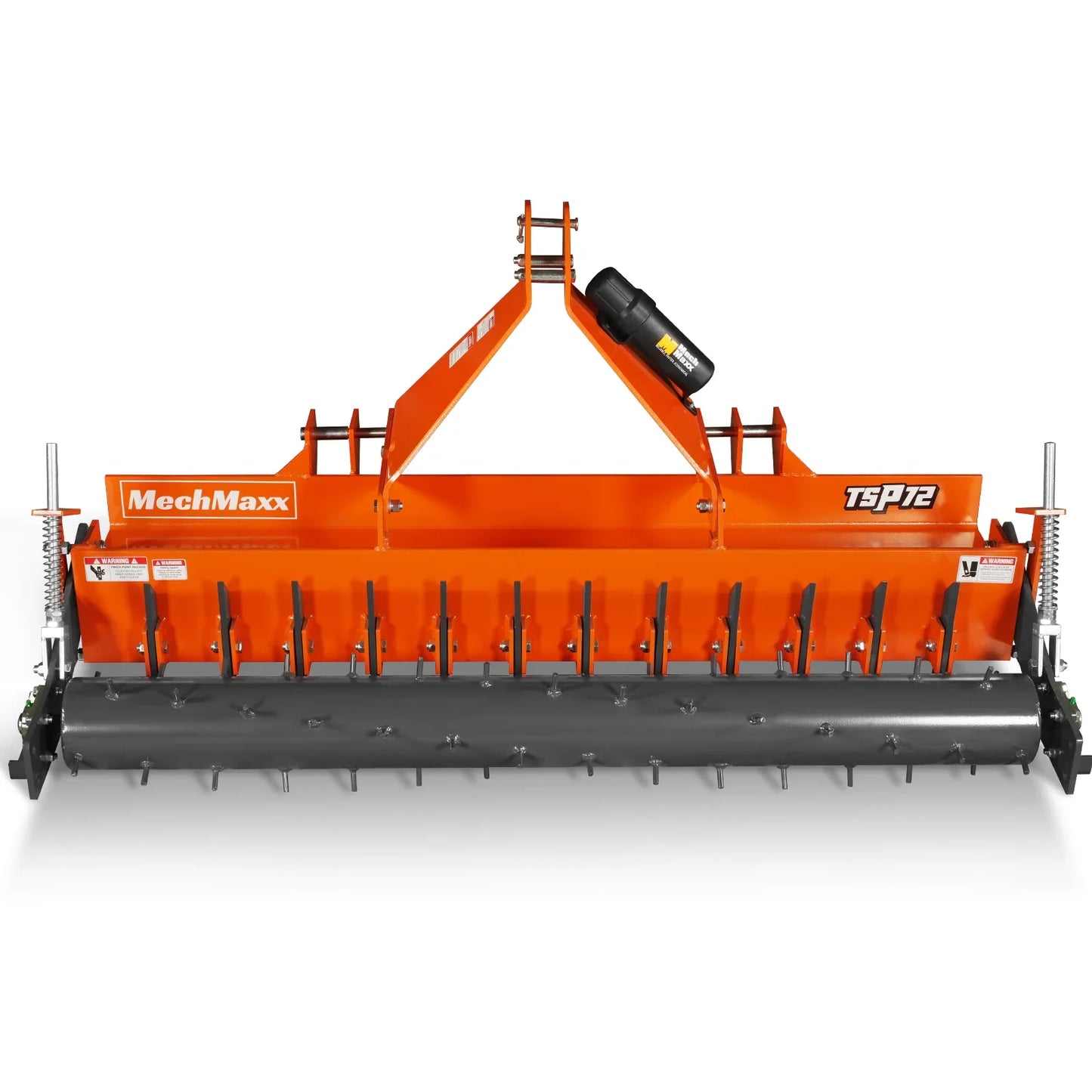 MechMaxx TSP72 Soil Pulverizer 72" Heavy Duty Single Spiked Roller 25 Shanks Category 1 and 2 3 Point Hitch Tractor Attachment New