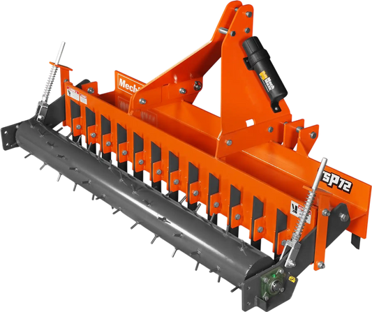MechMaxx TSP72 Soil Pulverizer 72" Heavy Duty Single Spiked Roller 25 Shanks Category 1 and 2 3 Point Hitch Tractor Attachment New