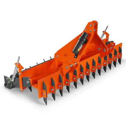 MechMaxx TSP72 Soil Pulverizer 72" Heavy Duty Single Spiked Roller 25 Shanks Category 1 and 2 3 Point Hitch Tractor Attachment New