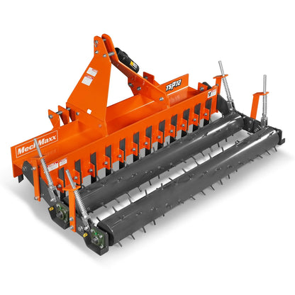 MechMaxx TSP72D Soil Pulverizer 72" Heavy Duty Double Spiked Roller 25 Shanks Category 1 and 2 3 Point Hitch Tractor Attachment New