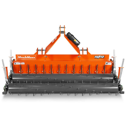 MechMaxx TSP72D Soil Pulverizer 72" Heavy Duty Double Spiked Roller 25 Shanks Category 1 and 2 3 Point Hitch Tractor Attachment New