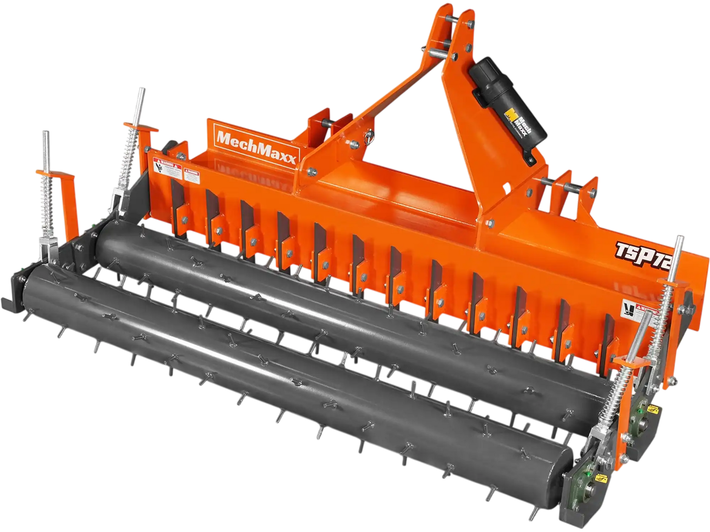 MechMaxx TSP72D Soil Pulverizer 72" Heavy Duty Double Spiked Roller 25 Shanks Category 1 and 2 3 Point Hitch Tractor Attachment New