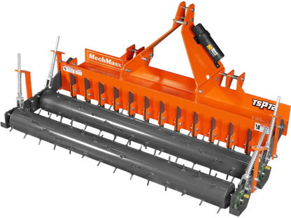 MechMaxx TSP72D Soil Pulverizer 72" Heavy Duty Double Spiked Roller 25 Shanks Category 1 and 2 3 Point Hitch Tractor Attachment New