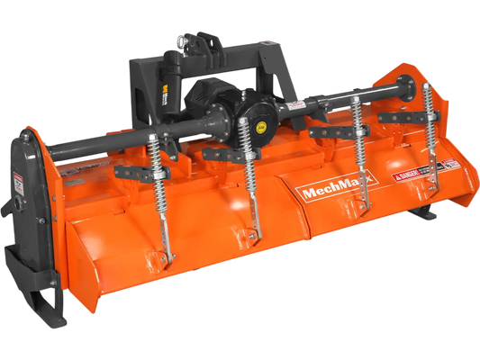 MechMaxx HRT80 Rotary Tiller 80" Heavy Duty 3 Point Hitch Cat.2 Gear Drive PTO Shaft Included Slip Clutch 40-80 HP New
