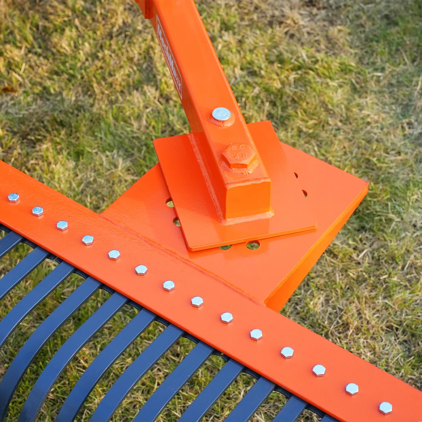MechMaxx LR84W Landscape Rake 84" Bolt-On Wheels 42 Tines 3 Point Hitch Tractor Attachment New
