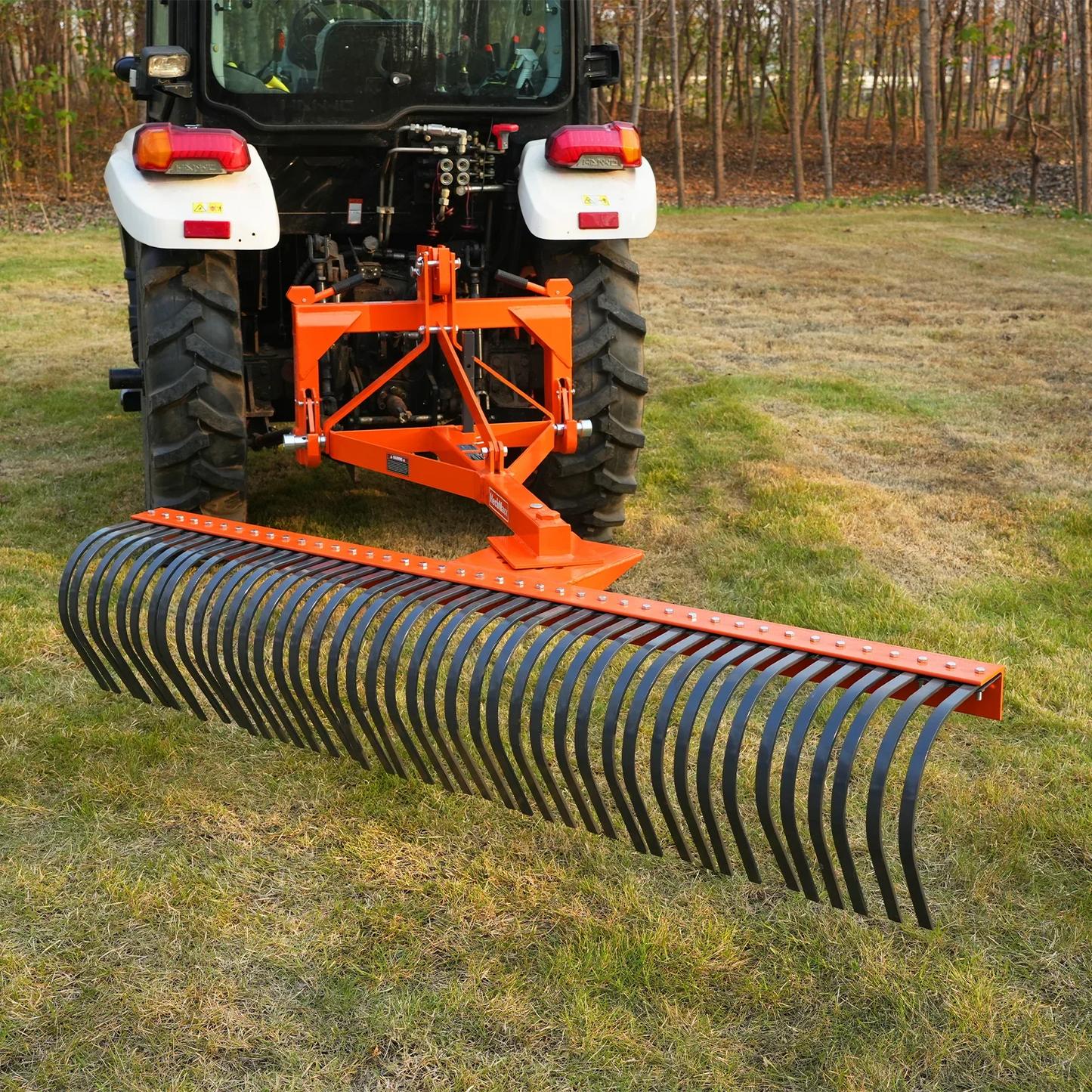 MechMaxx LR84 Landscape Rake 84" 42 Tines 3 Point Hitch Tractor Attachment New