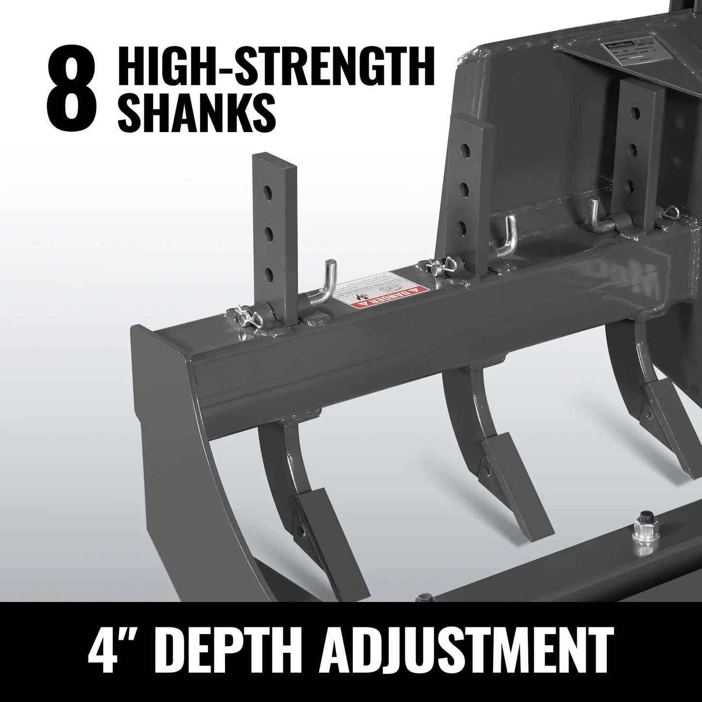 MechMaxx SSLP84 Skid Steer Land Plane 84" 8 Adjustable Scarifier Shanks Removable Sift Screen Bolt-On Cutting Blades New