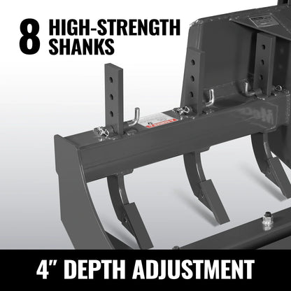 MechMaxx SSLP84 Skid Steer Land Plane 84" 8 Adjustable Scarifier Shanks Removable Sift Screen Bolt-On Cutting Blades New