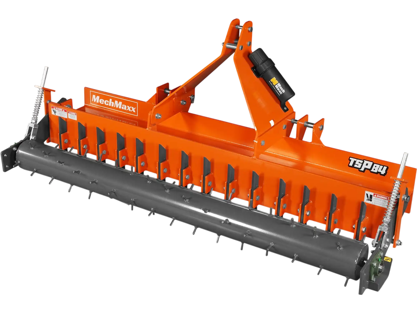 MechMaxx TSP84 Soil Pulverizer 84" Heavy Duty Single Spiked Roller 29 Shanks Category 1 and 2 3 Point Hitch Tractor Attachment New