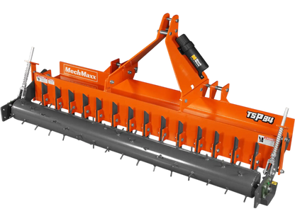 MechMaxx TSP84 Soil Pulverizer 84" Heavy Duty Single Spiked Roller 29 Shanks Category 1 and 2 3 Point Hitch Tractor Attachment New