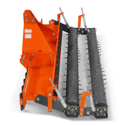 MechMaxx TSP84D Soil Pulverizer 84" Heavy Duty Double Spiked Roller 29 Shanks Category 1 and 2 3 Point Hitch Tractor Attachment New