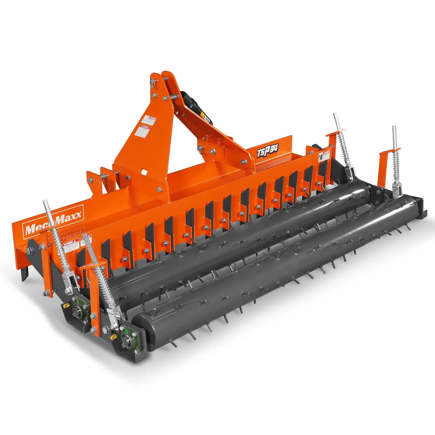 MechMaxx TSP84D Soil Pulverizer 84" Heavy Duty Double Spiked Roller 29 Shanks Category 1 and 2 3 Point Hitch Tractor Attachment New