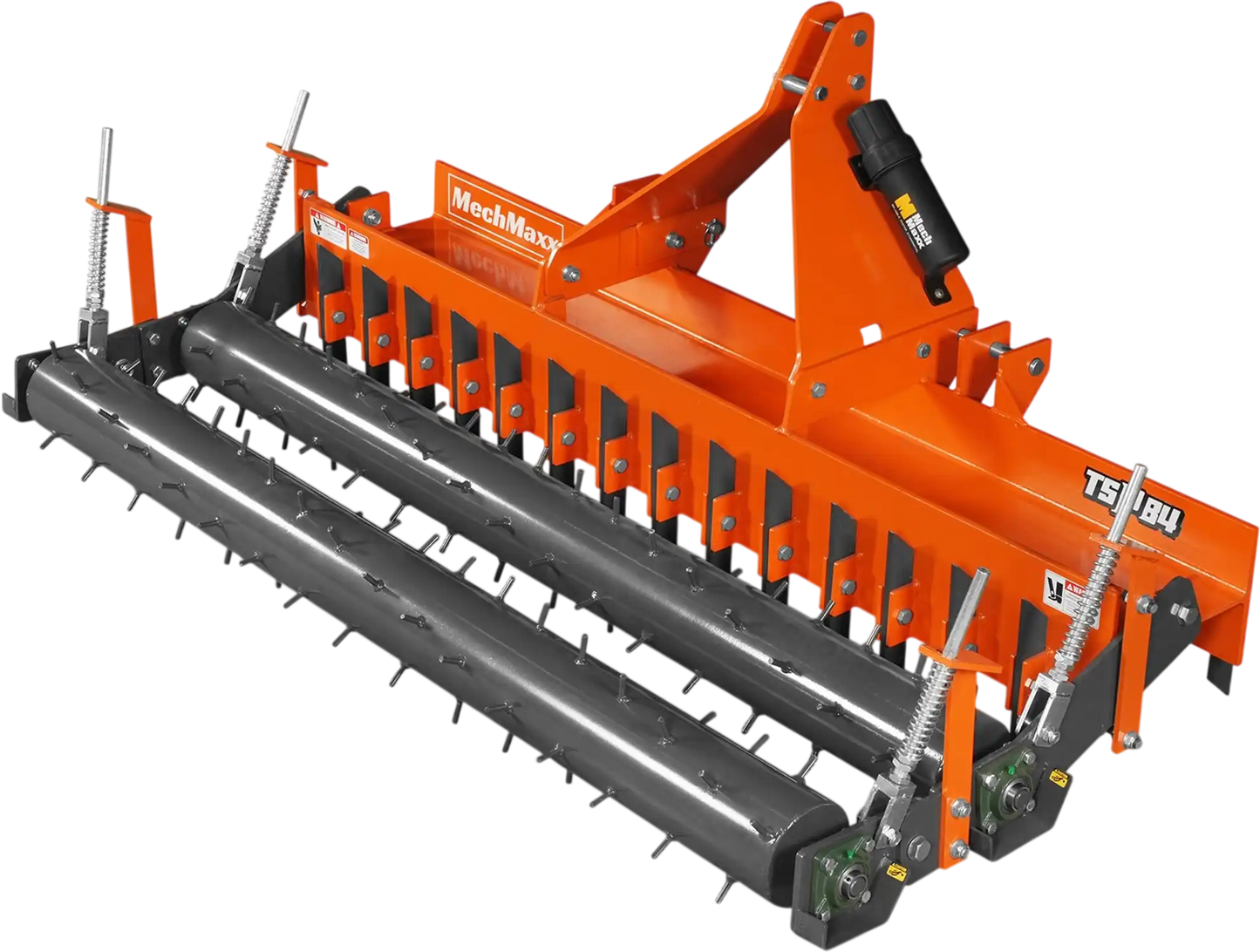 MechMaxx TSP84D Soil Pulverizer 84" Heavy Duty Double Spiked Roller 29 Shanks Category 1 and 2 3 Point Hitch Tractor Attachment New