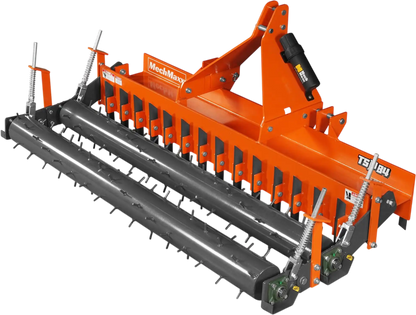 MechMaxx TSP84D Soil Pulverizer 84" Heavy Duty Double Spiked Roller 29 Shanks Category 1 and 2 3 Point Hitch Tractor Attachment New